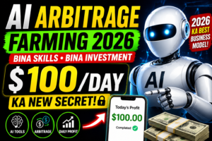 AI Arbitrage Farming 2026: Bina Skills Ke $100/Day Kamane Ka New Secret
