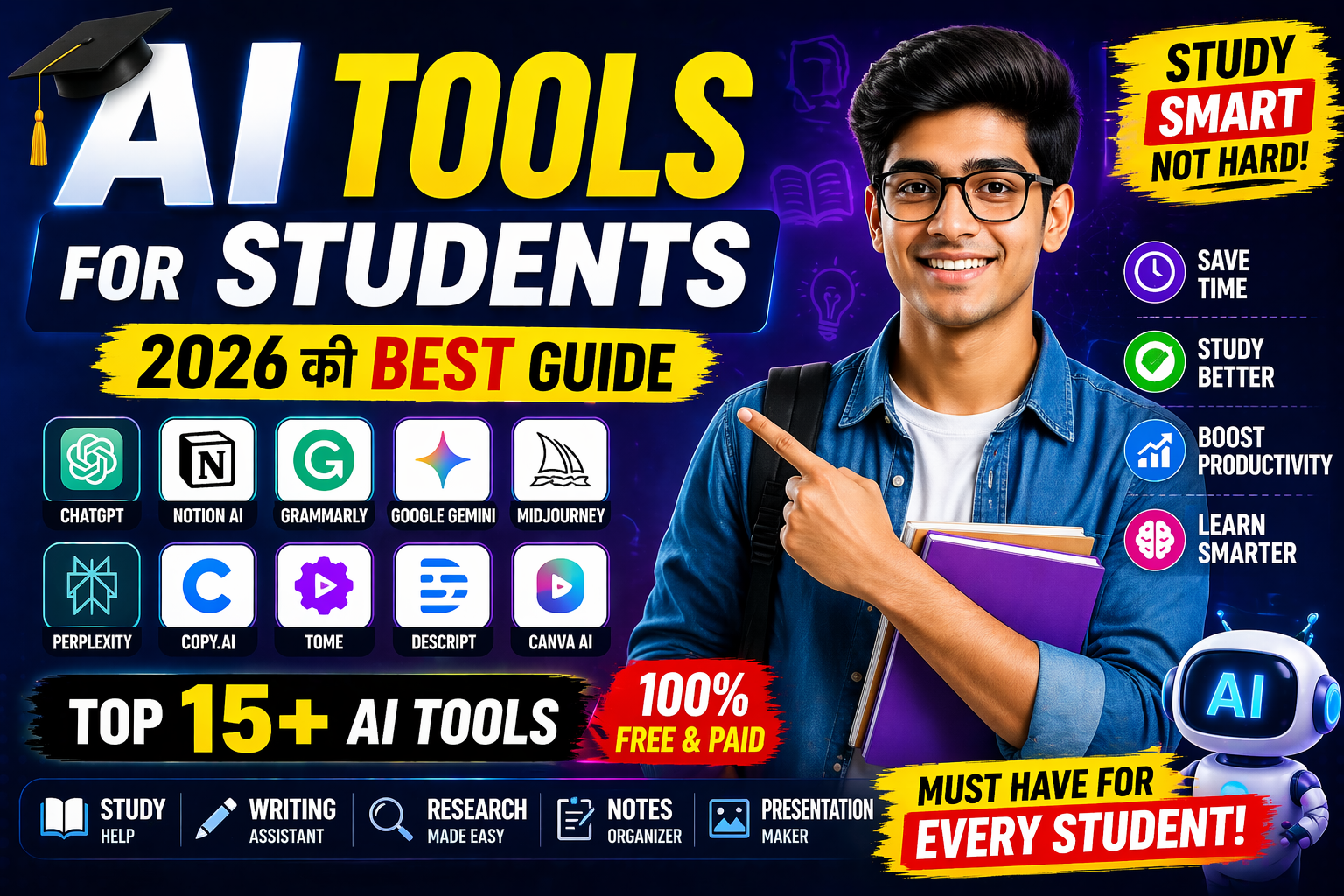 best ai tools for students 2026 study smart not hard