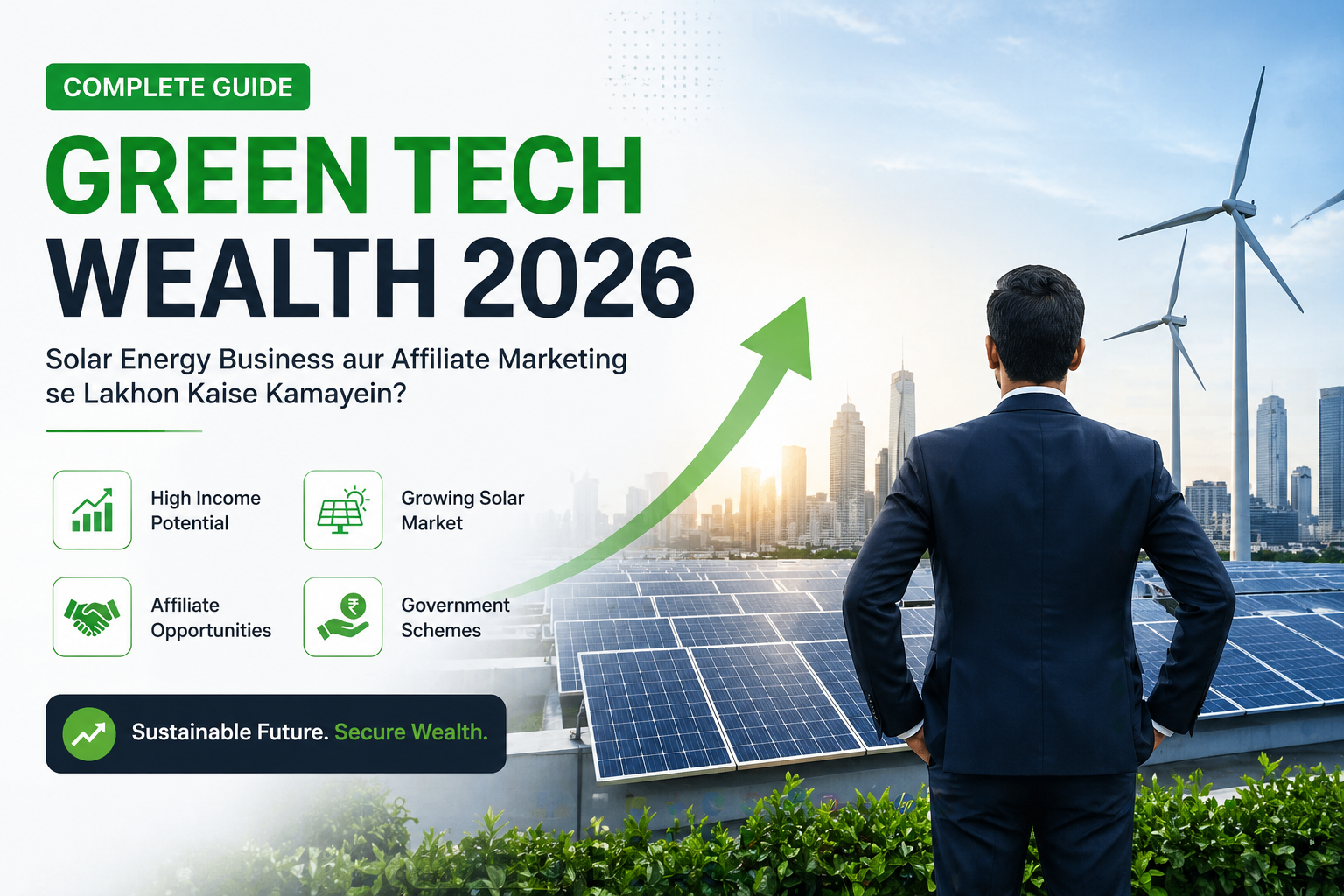 Green Tech Wealth 2026 solar energy business earning India solar panels wind turbines