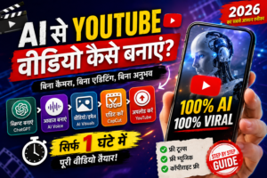 AI से YouTube वीडियो कैसे बनाएं? (2026 का सबसे आसान तरीका)