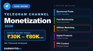 Telegram Channel Monetization 2026: ₹50,000+ महीना कमाने का Honest Guide